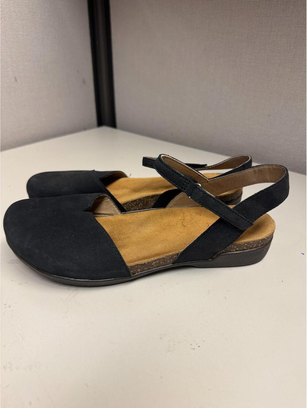 Dansko Women's Rowan Black Suede Leather Slip on Size 41